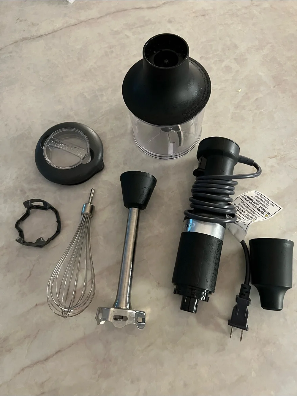 KitchenAid Black Matte Variable Speed Corded Hand Blender with Accessories